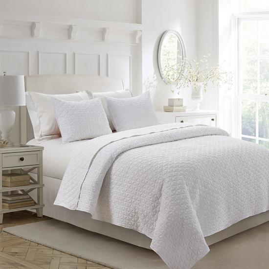 cxmirotex Enzyme Crinkle Set cuvertură de pat albă