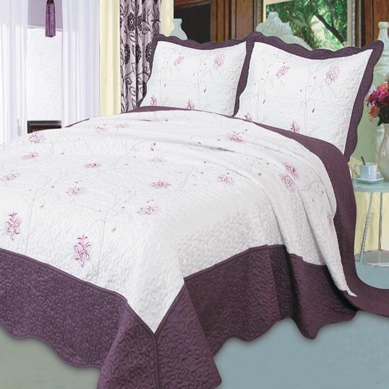 cxmirotex Set pilota cu broderie cu flori de pat King
