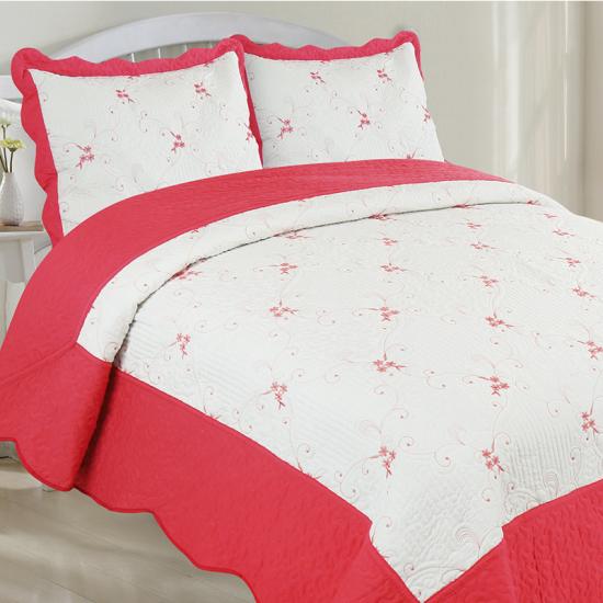 Set cuvertură de pat cu broderie colorată cxmirotex Lenjerie de pat Queen