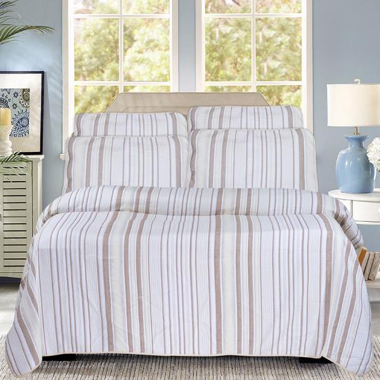 Cuvertură de pat matlasată cxmicrotex Jacquard Stripe Linen Collection