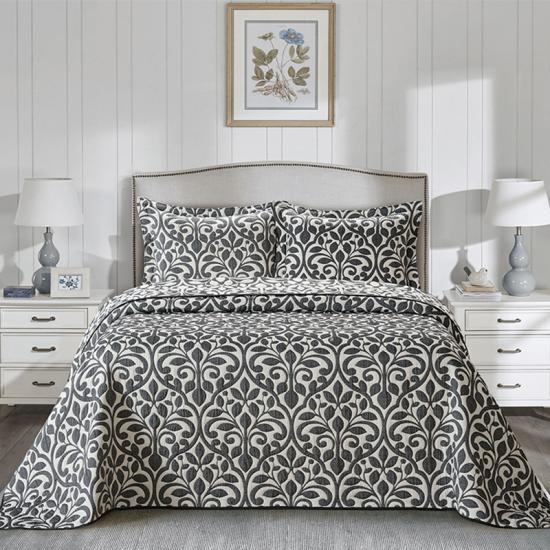 Set lenjerie de pat cxmicrotex Jacquard Weave Quilt 3PC