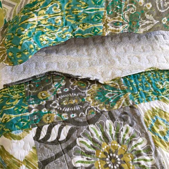 Set cuvertură și cuvertură Sherpa Patchwork