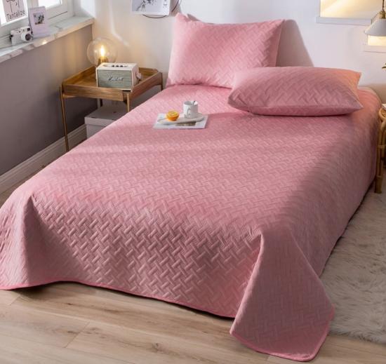 Cuvertură de pat din catifea solidă Pinsonic Quilt cu ultrasunete în relief